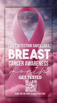 Breast cancer,event , pintober, awareness month Instagram Story template