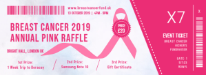 White Breast Cancer Fundraiser Facebook-omslagfoto Template