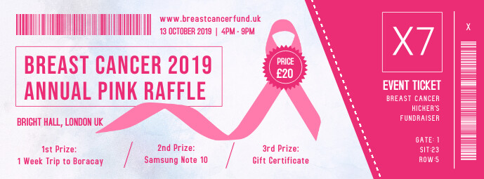 Breast Cancer 2019 Annual Pink Raffle Template | PosterMyWall