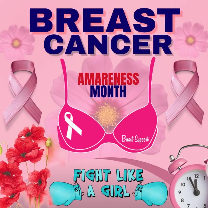 Cancer Video Add Plantilla de breast cancer ad video design template | PosterMyWall