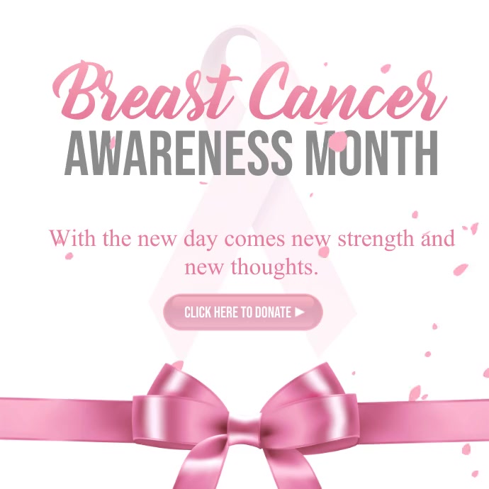 breast cancer ads Instagram Post template