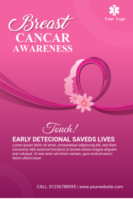 Breast Cancer Awareness Banner 4X6 template