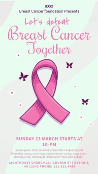 Breast Cancer Awareness Banner Digital Display (9:16) template