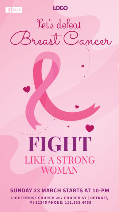 Customize 1 580 Breast Cancer Poster Templates Postermywall