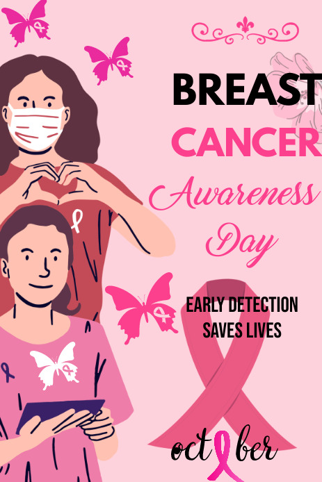 Cancer Pinterest Breast Cancer Awareness Day Template | PosterMyWall