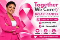 Blanco Breast Cancer Awareness Плакат Template