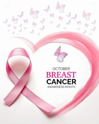 Breast Cancer Awareness Instagram Portrait template