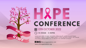Purple Breast Cancer Awareness Conference Digital Display Template
