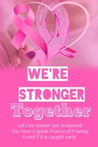 Breast Cancer Awareness 5k Run Walk Flyer Template | PosterMyWall