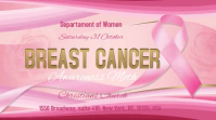 Breast Cancer Awareness งานแสดงผลงานแบบดิจิทัล (16:9) template