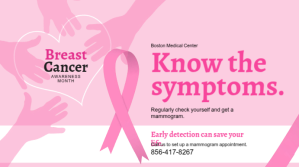 Pink Breast Cancer Awareness Цифровой дисплей Template
