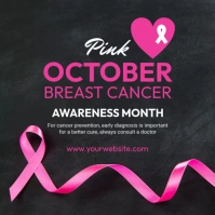Breast Cancer Awareness Event Publicação no Instagram template
