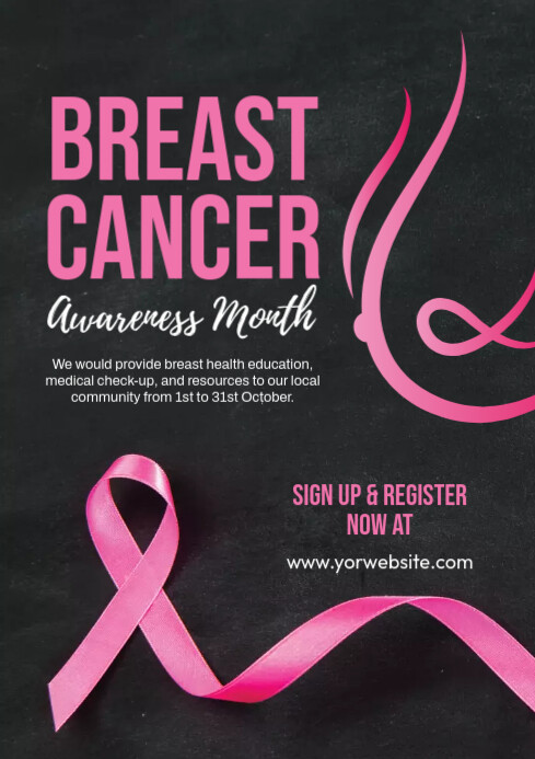 Copy of Breast Cancer Awareness Event Flyer | PosterMyWall