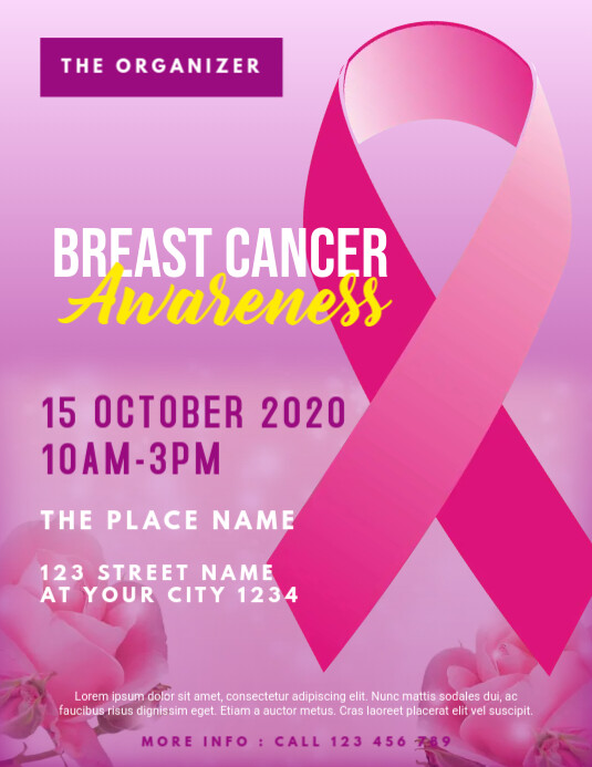 Breast Cancer Awareness Event Flyer Template PosterMyWall breast-cancer-awareness-event-flyer-template-postermywall