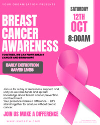 Breast Cancer Awareness Event Flyer Template Instagram Portrait