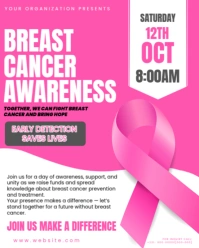 Breast Cancer Awareness Event Flyer Template Instagram Portrait