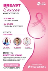 Breast Cancer Awareness Event Pinterest Graph template
