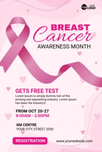 Breast Cancer Awareness Event Poster Tumblr Graphic template