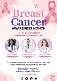 Breast Cancer Awareness Flyer A4 template