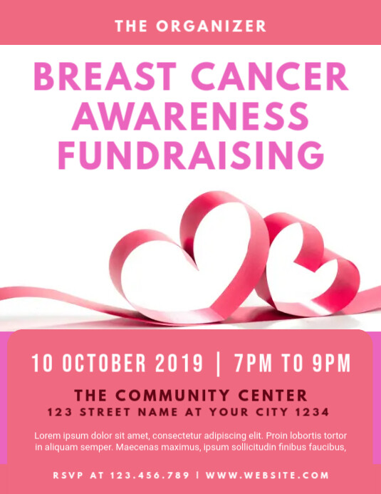 Breast Cancer Awareness Fundraising Flyer Template PosterMyWall