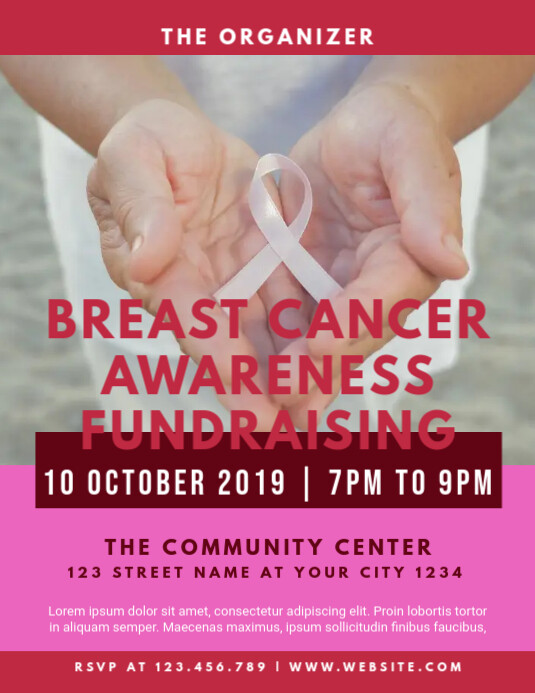 Breast Cancer Awareness Fundraising Flyer Template PosterMyWall Breast Cancer Awareness Fundraising Flyer Template PosterMyWall
