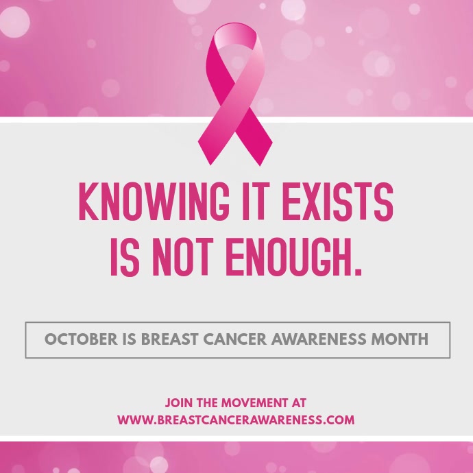 Pink Breast Cancer Awareness Instagram Video Instagram-opslag template