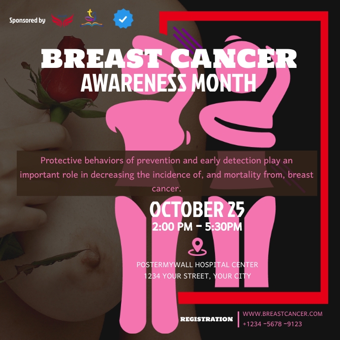 Breast Cancer Awareness Instagram post Template | PosterMyWall