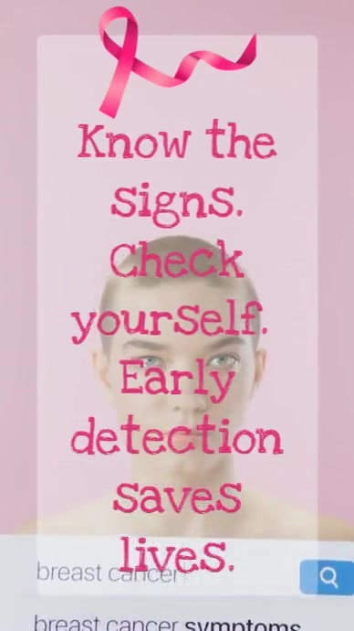Plantilla de Breast Cancer Awareness Message Video Template | PosterMyWall