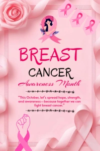 Breast cancer awareness month 2025 Poster template