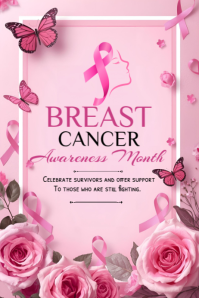Breast cancer awareness month 2025 Poster template