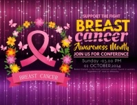 breast-cancer-awareness-month-conference--pink-October-flyer Folder (US Letter) template