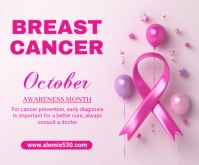 Breast Cancer Awareness Month Rectangle moyen template