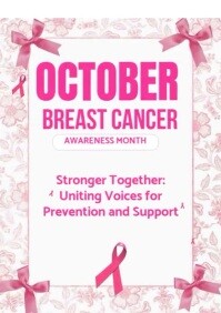 breast cancer awareness month A4 template