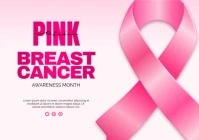 Breast Cancer Awareness Month Postcard template