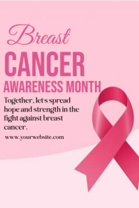 breast cancer awareness month Poster template