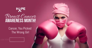 สีชมพู Breast Cancer Awareness Anúncio do Facebook Template