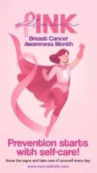 Breast Cancer Awareness Month Instagram Story template