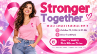 White Breast Cancer Awareness Isithonjana se-YouTube Template