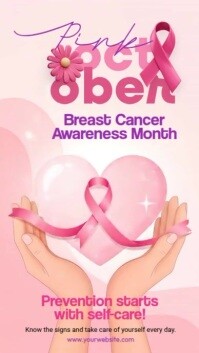 Pink Breast Cancer Awareness Instagram-Story Template