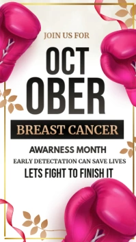 breast cancer awareness month Affichage numérique (9:16) template