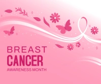 Breast Cancer Awareness month Design Middelgrote rechthoek template