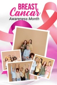 Breast cancer awareness month Pinterest-Grafik template