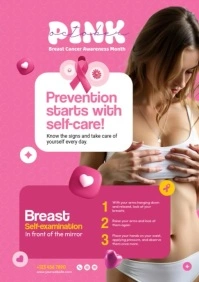 Breast Cancer Awareness Month Flyer A4 template