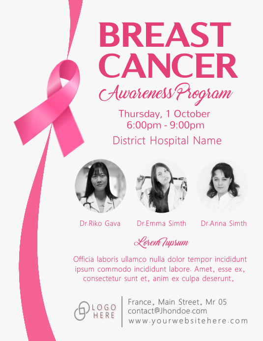 Breast Cancer Awareness Month Flyer Template PosterMyWall Breast Cancer Awareness Month Flyer Template PosterMyWall