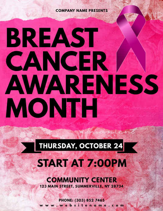 Breast Cancer Awareness Month Flyer Template PosterMyWall