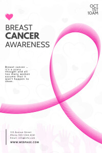Breast Cancer Awareness Month Flyer Template Poster