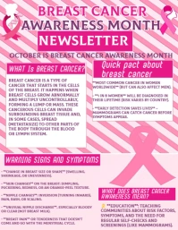 Breast cancer awareness month newsletter Flyer (format US Letter) template