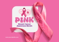 Breast Cancer Awareness Month Postcard Template