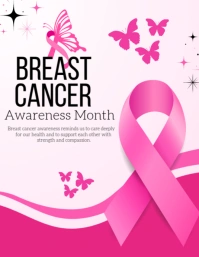 Breast Cancer awareness month template 2025 Flyer (US Letter)
