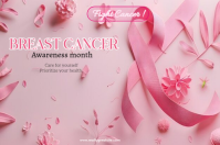 Breast Cancer awareness month template 2025 Label